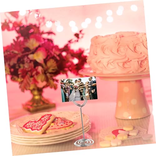 WEKAMOS 20 Stück Herzform Metall Memo Clips Tischkartenhalter für Hochzeit Party Desktop Notizenhalter Fotoclip für Zuhause Dekoration für Küche und Wohnzimmer von WEKAMOS