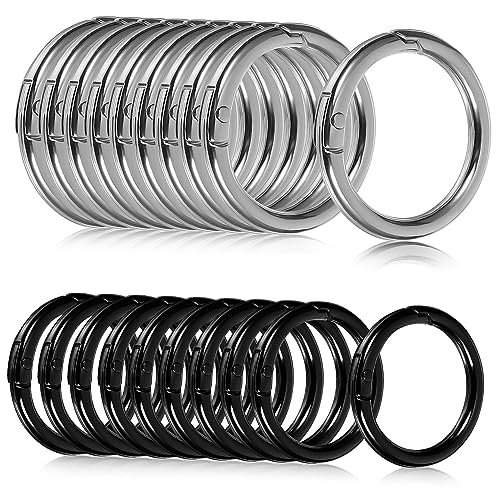 WEKAMOS 20 Stück Metall Schlüsselanhänger Ringe Runde Karabinerhaken mit Verschiedenen Durchmessern und Farben für DIY Bastelarbeiten und Zubehör WEKAMOS 20 Stück Metall Schlüsselanhänger Ringe Runde Karabinerhaken mit Verschiedenen Durchmessern und Farben für DIY Bastelarbeiten und Zubehör von WEKAMOS