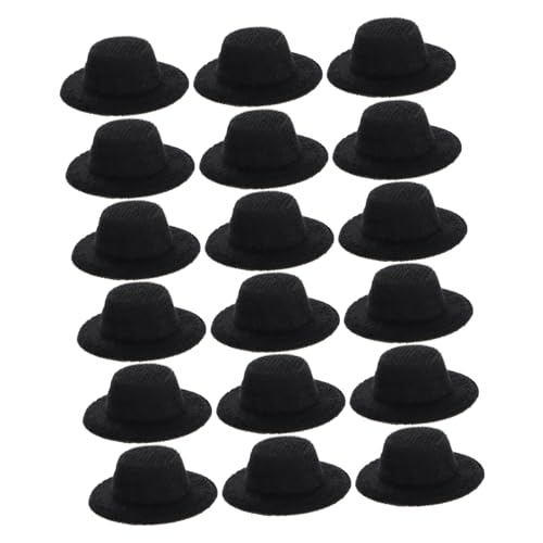 WEKAMOS 20 Stück Mini Jazzhut Puppenhut Mini Hüte Puppenparty Formalhut Puppenzubehör DIY Kleines Puppenhaus Zubehör Hat Schwarzes WEKAMOS 20 Stück Mini Jazzhut Puppenhut Mini Hüte Puppenparty Formalhut Puppenzubehör DIY Kleines Puppenhaus Zubehör Hat Schwarzes von WEKAMOS