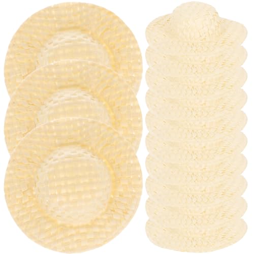 WEKAMOS 20 Stück Miniatur Puppenhüte aus Papier Woven DIY Dekohüte für Kindergeburtstag Bastelprojekte und Foto Requisiten Beige WEKAMOS 20 Stück Miniatur Puppenhüte aus Papier Woven DIY Dekohüte für Kindergeburtstag Bastelprojekte und Foto Requisiten Beige von WEKAMOS
