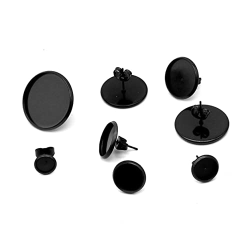 WEKAMOS 20 Stück Ohrring Basis DIY Schmuckzubehör Schwarze Runde Ohrstecker mit Korkbasis und Ohrstopper für Kreative Ohrringe Geeignet für Frauen und Mädchen Innendurchmesser WEKAMOS 20 Stück Ohrring Basis DIY Schmuckzubehör Schwarze Runde Ohrstecker mit Korkbasis und Ohrstopper für Kreative Ohrringe Geeignet für Frauen und Mädchen Innendurchmesser von WEKAMOS