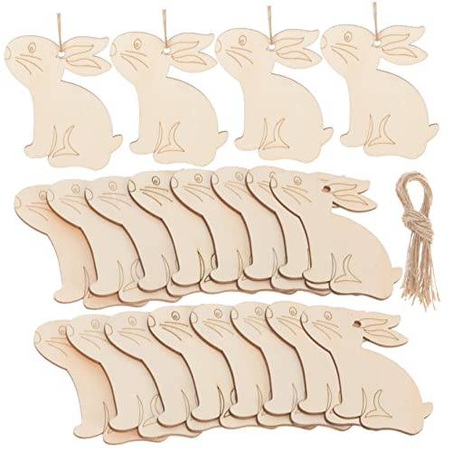 WEKAMOS 20 Stück Ostern Holz Anhänger DIY Hase Holzscheiben mit Juteseil zum Basteln und Dekorieren für Ostern Blanko zum Bemalen und Gestalten WEKAMOS 20 Stück Ostern Holz Anhänger DIY Hase Holzscheiben mit Juteseil zum Basteln und Dekorieren für Ostern Blanko zum Bemalen und Gestalten von WEKAMOS