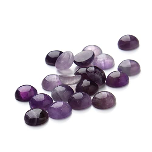 WEKAMOS 20 Stück Runde Cabochons Lila Kristall Halbkreis Flachboden Schmucksteine für DIY Schmuckherstellung und Bastelaccessoires Vielseitig für Ohrringe Uhren Vase Dekorationen WEKAMOS 20 Stück Runde Cabochons Lila Kristall Halbkreis Flachboden Schmucksteine für DIY Schmuckherstellung und Bastelaccessoires Vielseitig für Ohrringe Uhren Vase Dekorationen von WEKAMOS