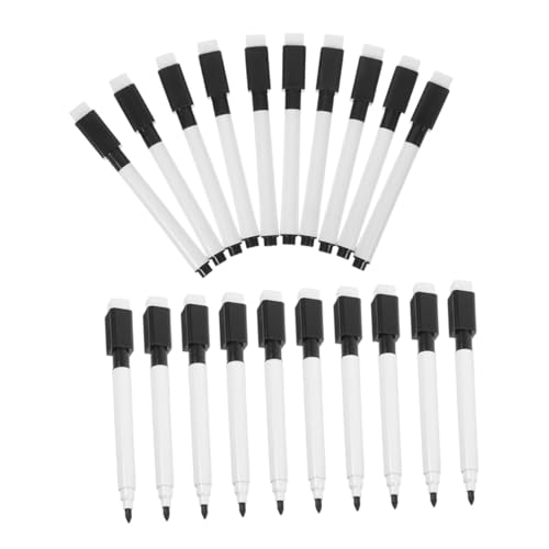 WEKAMOS 20 Stück Teiliges Abwischbarer Whiteboard Marker mit Radiergummi Wasserbasierte Schwarze Leichte Vielseitige Whiteboard Stifte für Schule Büro und Zuhause Einfach Korrigierbar WEKAMOS 20 Stück Teiliges Abwischbarer Whiteboard Marker mit Radiergummi Wasserbasierte Schwarze Leichte Vielseitige Whiteboard Stifte für Schule Büro und Zuhause Einfach Korrigierbar von WEKAMOS
