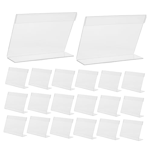 WEKAMOS 20 Stück Teiliges Acryl Preisschild Halter Form Stabile Transparente Lebensmittel Etikettenständer für Supermarkt Buffet Kühlregal Platzsparend Bruchsicher Wiederverwendbar WEKAMOS 20 Stück Teiliges Acryl Preisschild Halter Form Stabile Transparente Lebensmittel Etikettenständer für Supermarkt Buffet Kühlregal Platzsparend Bruchsicher Wiederverwendbar von WEKAMOS