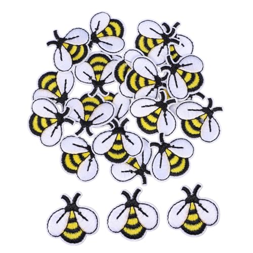 WEKAMOS 20 Stück Teiliges Besticktes Bienen Aufnäher Bunte Cartoon Stoffapplikationen zum Aufnähen und Dekorieren von Jeans Taschen Hemden und Langlebige DIY Nähflicken für Kleidung WEKAMOS 20 Stück Teiliges Besticktes Bienen Aufnäher Bunte Cartoon Stoffapplikationen zum Aufnähen und Dekorieren von Jeans Taschen Hemden und Langlebige DIY Nähflicken für Kleidung von WEKAMOS