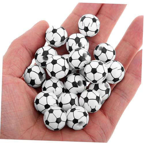 WEKAMOS 20 Stück Teiliges Fußball Holzperlen für DIY Schmuckherstellung Sichere Kinderbastelperlen für Armbänder Halsketten Kreative Handarbeiten Kindgerechte Fördert Feinmotorik WEKAMOS 20 Stück Teiliges Fußball Holzperlen für DIY Schmuckherstellung Sichere Kinderbastelperlen für Armbänder Halsketten Kreative Handarbeiten Kindgerechte Fördert Feinmotorik von WEKAMOS