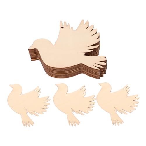 WEKAMOS 20 Stück Teiliges Hängende Ornamente mit Hanfseil Naturbelassene DIY Holzvögel zum Basteln Unbemalt mit Vorgebohrtem Geeignet für Hochzeits und Weihnachtsdeko Party und WEKAMOS 20 Stück Teiliges Hängende Ornamente mit Hanfseil Naturbelassene DIY Holzvögel zum Basteln Unbemalt mit Vorgebohrtem Geeignet für Hochzeits und Weihnachtsdeko Party und von WEKAMOS