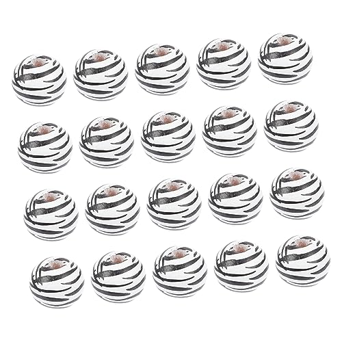 WEKAMOS 20 Stück Teiliges Holzperlen Schwarz Weißes Leopardenmuster DIY Anhänger Spacer Perlen für Schmuck Armbänder Halsketten Basteln und Dekorationen WEKAMOS 20 Stück Teiliges Holzperlen Schwarz Weißes Leopardenmuster DIY Anhänger Spacer Perlen für Schmuck Armbänder Halsketten Basteln und Dekorationen von WEKAMOS