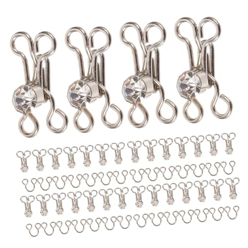 WEKAMOS 20 Stück Teiliges Metall Haken Ösen Verschluss für Kleidung Robuste und Langlebige Nähhaken für Unterwäsche Cheongsam und DIY Projekte Einfach Anzubringen und Tragbar von WEKAMOS