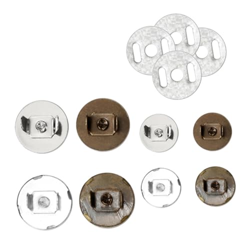 WEKAMOS 20 Stück Teiliges Metall Magnetverschluss Knöpfe für Taschen Kleidung DIY Reparatur Starker Halt durch Finger Prong Befestigung Geeignet für Jacken Rucksäcke Lederhandwerk WEKAMOS 20 Stück Teiliges Metall Magnetverschluss Knöpfe für Taschen Kleidung DIY Reparatur Starker Halt durch Finger Prong Befestigung Geeignet für Jacken Rucksäcke Lederhandwerk von WEKAMOS