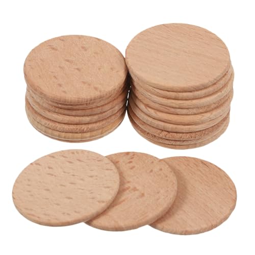 WEKAMOS 20 Stück Teiliges Natürliche Holzscheiben Unbehandelte Runde Holzkreise aus Buchenholz für DIY Bastelprojekte Malerei Scrapbooking und Rustikale Dekoration WEKAMOS 20 Stück Teiliges Natürliche Holzscheiben Unbehandelte Runde Holzkreise aus Buchenholz für DIY Bastelprojekte Malerei Scrapbooking und Rustikale Dekoration von WEKAMOS