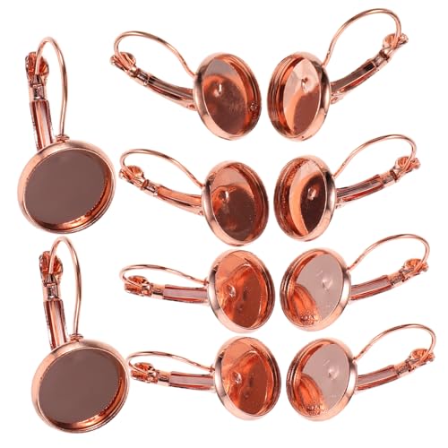 WEKAMOS 20 Stück Teiliges Ohrring bezel tray Roségold Schmucktabletts zum Auffädeln und Basteln Langlebige DIY Anhänger Rohlinge für Individuelle Ohrringherstellung von WEKAMOS