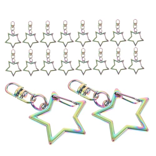 WEKAMOS 20 Stück Teiliges Stern Schlüsselanhänger mit Drehkarabiner Bunter -finish Stabiler Zinklegierung Schnappverschluss für DIY Schmuck Taschenanhänger Lanyards und Accessoires WEKAMOS 20 Stück Teiliges Stern Schlüsselanhänger mit Drehkarabiner Bunter -finish Stabiler Zinklegierung Schnappverschluss für DIY Schmuck Taschenanhänger Lanyards und Accessoires von WEKAMOS