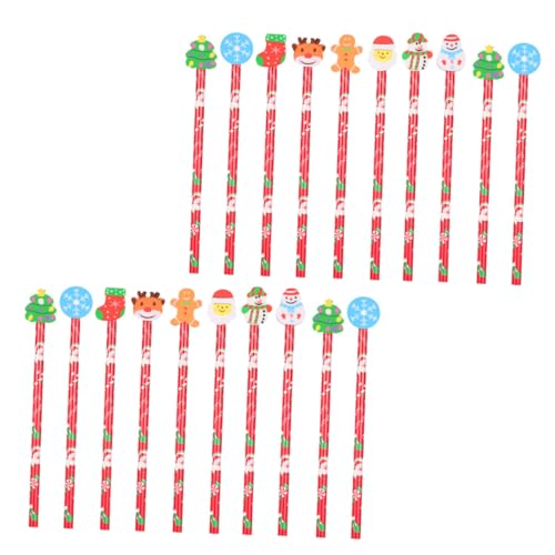 WEKAMOS 20 Stück Teiliges Weihnachts Schulset Buntstifte mit Radiergummi für Bunte Holzstifte Schreibwaren Malen Zeichnen Spaß WEKAMOS 20 Stück Teiliges Weihnachts Schulset Buntstifte mit Radiergummi für Bunte Holzstifte Schreibwaren Malen Zeichnen Spaß von WEKAMOS