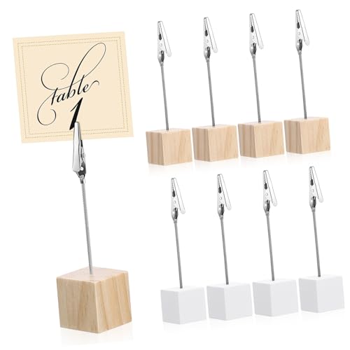 WEKAMOS 20 Stück Tischkartenhalter Teilig aus Holz mit Clips Stabile Platzkartenhalter und Fotohalter für Büro Hochzeit Party Kompakte Weiße und Naturfarbene Varianten WEKAMOS 20 Stück Tischkartenhalter Teilig aus Holz mit Clips Stabile Platzkartenhalter und Fotohalter für Büro Hochzeit Party Kompakte Weiße und Naturfarbene Varianten von WEKAMOS
