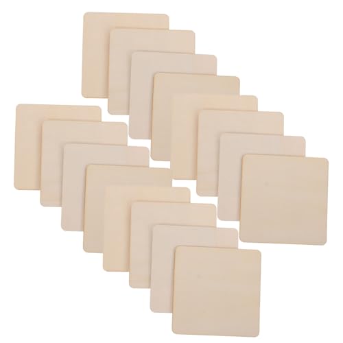 WEKAMOS 20 Stück Unlackierte Quadratische Holzstücke für DIY Projekte zum Brennen Schnitzen und Basteln Unbehandelte Holzplatten für Kreative Designs WEKAMOS 20 Stück Unlackierte Quadratische Holzstücke für DIY Projekte zum Brennen Schnitzen und Basteln Unbehandelte Holzplatten für Kreative Designs von WEKAMOS