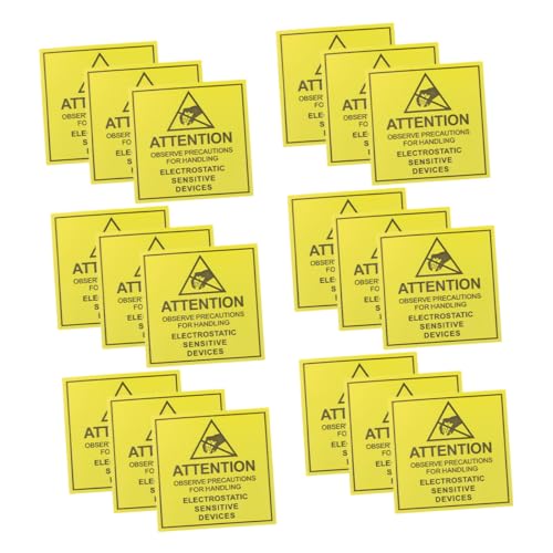 WEKAMOS 200 Stück Anti statisch Warnaufkleber Selbstklebende Sicherheitsetiketten für Elektroniklabore Elektrogeräte Schutz vor Statischer Entladung und Spannung WEKAMOS 200 Stück Anti statisch Warnaufkleber Selbstklebende Sicherheitsetiketten für Elektroniklabore Elektrogeräte Schutz vor Statischer Entladung und Spannung von WEKAMOS