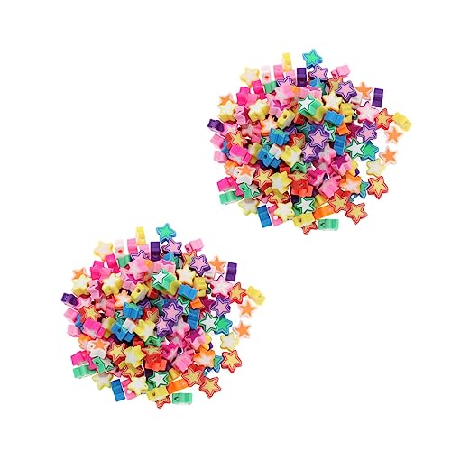 WEKAMOS 200 Stück Bunte Polymer Clay Perlen Stern Design Lose Perlen für DIY Armbänder Schmuckherstellung Bastelbedarf Zubehör WEKAMOS 200 Stück Bunte Polymer Clay Perlen Stern Design Lose Perlen für DIY Armbänder Schmuckherstellung Bastelbedarf Zubehör von WEKAMOS