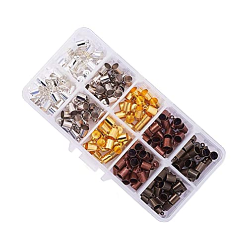 WEKAMOS 200 Stück DIY Schmuck Zubehör Kupfer Endkappen für Lederbänder Quasten und Mischfarben Zubehör für Schmuckherstellung WEKAMOS 200 Stück DIY Schmuck Zubehör Kupfer Endkappen für Lederbänder Quasten und Mischfarben Zubehör für Schmuckherstellung von WEKAMOS