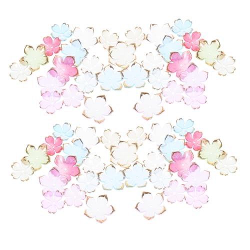 WEKAMOS 200 Stück Flower Bead Caps Acryl mit Farbverlauf Leicht und Robust Blumen Perlenkappen für DIY Schmuckherstellung Geeignet für Ohrringe Halsketten Armbänder und Haarschmuck von WEKAMOS
