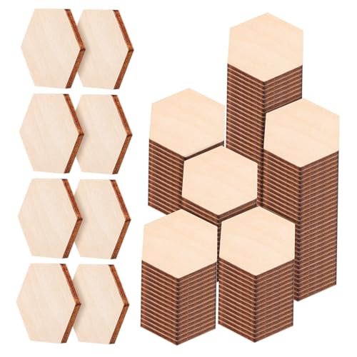 WEKAMOS 200 Stück Hexagon Holzscheiben aus Buchenholz Naturbelassene Holzformen zum Bemalen und Basteln Leichte DIY Holzornamente für Kreative Dekoration und Geschenkideen WEKAMOS 200 Stück Hexagon Holzscheiben aus Buchenholz Naturbelassene Holzformen zum Bemalen und Basteln Leichte DIY Holzornamente für Kreative Dekoration und Geschenkideen von WEKAMOS