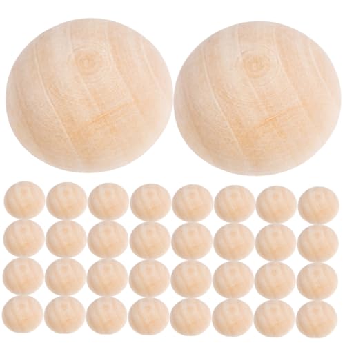 WEKAMOS 200 Stück Natürliche Halbe Holzkugeln Glatte Unlackierte Holzperlen für DIY Schmuck Basteln und Kinderhandwerk Vielseitig Bemalbar und Dekorierbar WEKAMOS 200 Stück Natürliche Halbe Holzkugeln Glatte Unlackierte Holzperlen für DIY Schmuck Basteln und Kinderhandwerk Vielseitig Bemalbar und Dekorierbar von WEKAMOS