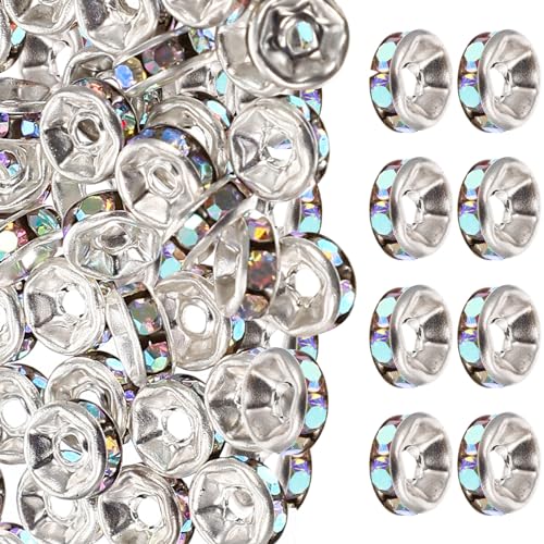 WEKAMOS 200 Stück Rondelle Strass Spacer Perlen für Schmuckherstellung Ab Farben für DIY Armbänder und Kreative Bastelprojekte WEKAMOS 200 Stück Rondelle Strass Spacer Perlen für Schmuckherstellung Ab Farben für DIY Armbänder und Kreative Bastelprojekte von WEKAMOS