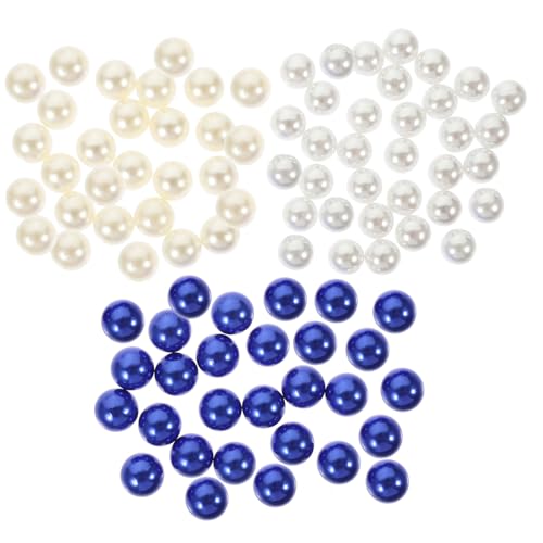 WEKAMOS 200 Stück Teiliges Abs Fake Pearl Dekoperlen ohne Löcher in Pastellfarben Runde Vasenfüller Perlen für DIY Schmuck Hochzeits Partydekoration von WEKAMOS