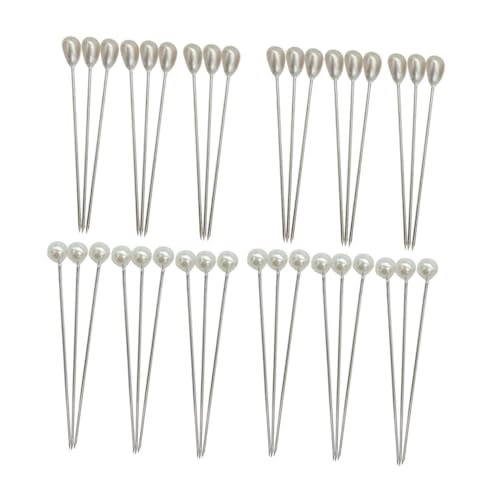 WEKAMOS 200 Stück Teiliges Corsage Stecknadeln Weiß Perlmutt Pins für Hochzeitssträuße und Boutonniere für Braut Brautjungfern blumenarrangements von WEKAMOS