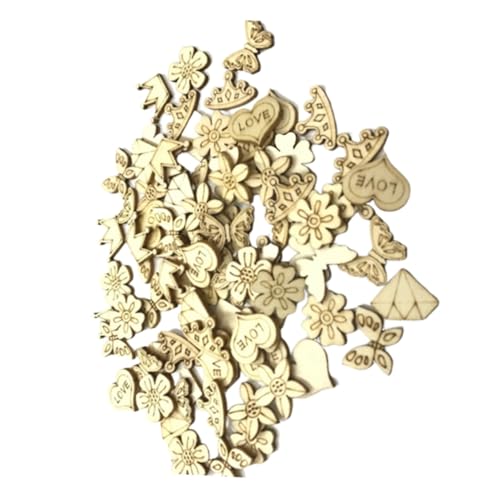WEKAMOS 200 Stück Teiliges Holzscheiben mit Kronen Blumen und Herzformen Glatte Holzstückchen für DIY Bastelprojekte Natürliche Holzdekoration für Party und Festtagsdeko WEKAMOS 200 Stück Teiliges Holzscheiben mit Kronen Blumen und Herzformen Glatte Holzstückchen für DIY Bastelprojekte Natürliche Holzdekoration für Party und Festtagsdeko von WEKAMOS