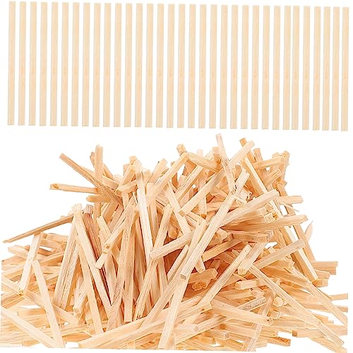 WEKAMOS 2000 Stück Holz Bastelstäbchen für DIY Projekte Robuste und Langlebige Holzstäbe für Kreative Handarbeiten für Kindergarten und Bastelaktivitäten Boxen mit Stäbchen von WEKAMOS