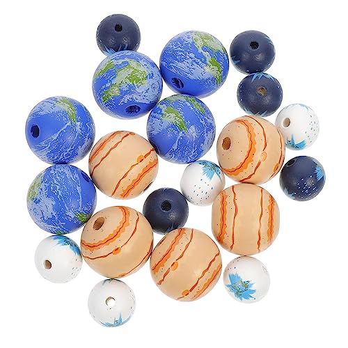 WEKAMOS 20Stücke Holzperlen für DIY Schmuckperlen Natürlichem Holz Farbenfrohe Holzperlen zum Basteln und Dekorieren für Armbänder und Projekte WEKAMOS 20Stücke Holzperlen für DIY Schmuckperlen Natürlichem Holz Farbenfrohe Holzperlen zum Basteln und Dekorieren für Armbänder und Projekte von WEKAMOS