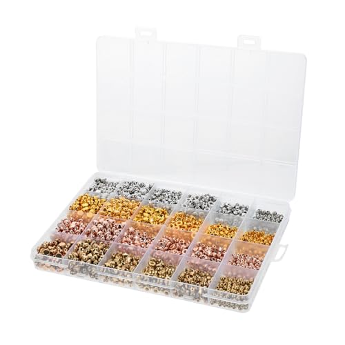 WEKAMOS 2160 Stück Teiliges Spacer Perlen aus Robustem Kunststoff Vielseitiges DIY Zubehör für Armbänder Halsketten Fußkettchen und Schmuckherstellung Langlebig und Farbecht WEKAMOS 2160 Stück Teiliges Spacer Perlen aus Robustem Kunststoff Vielseitiges DIY Zubehör für Armbänder Halsketten Fußkettchen und Schmuckherstellung Langlebig und Farbecht von WEKAMOS
