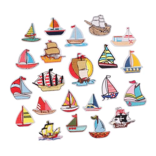 WEKAMOS 23 Stück Teiliges DIY Stickerei Stoffpatches Cartoon Segelboot Applikationen Selbstklebend Aufnähen für Kleidung Taschen Hüte Vielseitig zum Reparieren und Dekorieren WEKAMOS 23 Stück Teiliges DIY Stickerei Stoffpatches Cartoon Segelboot Applikationen Selbstklebend Aufnähen für Kleidung Taschen Hüte Vielseitig zum Reparieren und Dekorieren von WEKAMOS