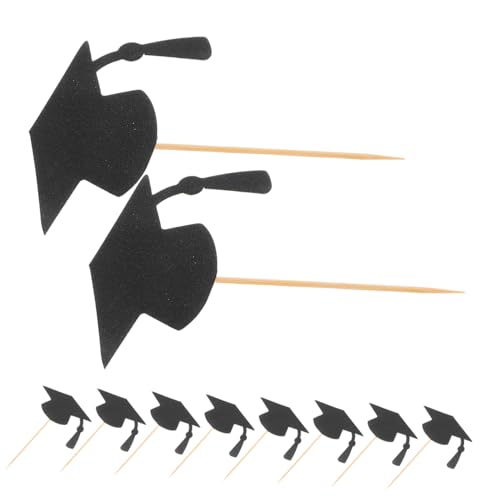 WEKAMOS Stück Graduation Cap Cupcake Toppers Kreative Dekoration für Abschlussfeiern Vielseitig Einsetzbare Kuchenaufsätze für Schulveranstaltungen und Persönliche Jubiläen von WEKAMOS