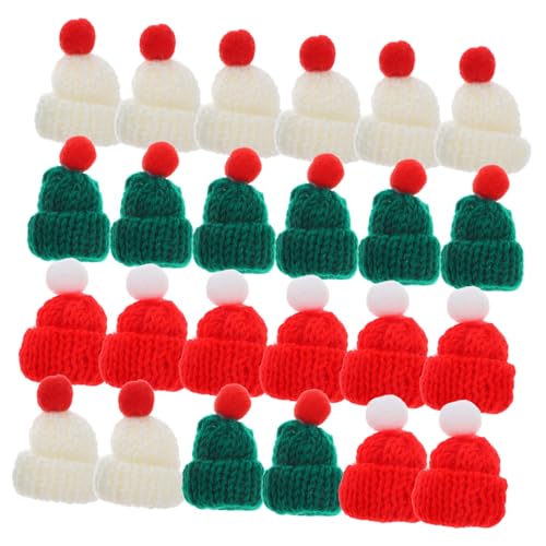 WEKAMOS 24 Stück Teiliges Bunte Mini Strickmützen für DIY Basteln Weihnachtliche Puppenhüte aus Weichem Material Vielseitige Weihnachtsdeko für Flaschen Tassen und Christbaum Leicht und WEKAMOS 24 Stück Teiliges Bunte Mini Strickmützen für DIY Basteln Weihnachtliche Puppenhüte aus Weichem Material Vielseitige Weihnachtsdeko für Flaschen Tassen und Christbaum Leicht und von WEKAMOS