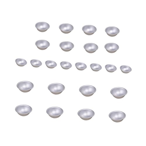 WEKAMOS 24 Stück Teiliges Halbkreis Badebombenform Langlebige Praktische Gießformen für DIY Duschsalz Kugeln und Badekugeln Leicht zu Reinigen Sicher für Heim und Profibäckerei von WEKAMOS