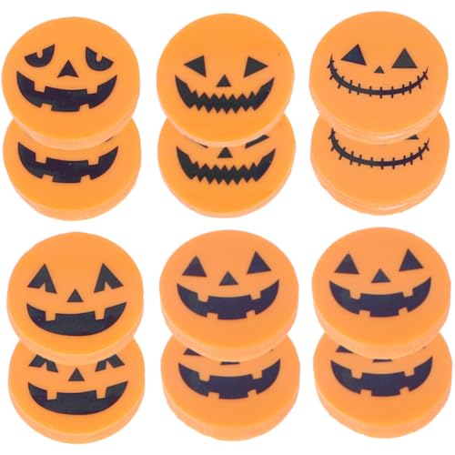 WEKAMOS 24 Stück Teiliges Mini Radiergummi Halloween Kürbis Kleine Radiergummis für Leichte Sichere Gummi Radierer für Schule und Party Mitgebsel im Herbst von WEKAMOS