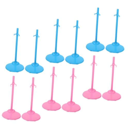 WEKAMOS 24 Stück Teiliges Puppenständer Stabile Doll Support Halterungen in Blau und Figurenhalter für Puppen und Actionfiguren für Kinderzimmer und Vitrinen Einfach zu Verwenden von WEKAMOS