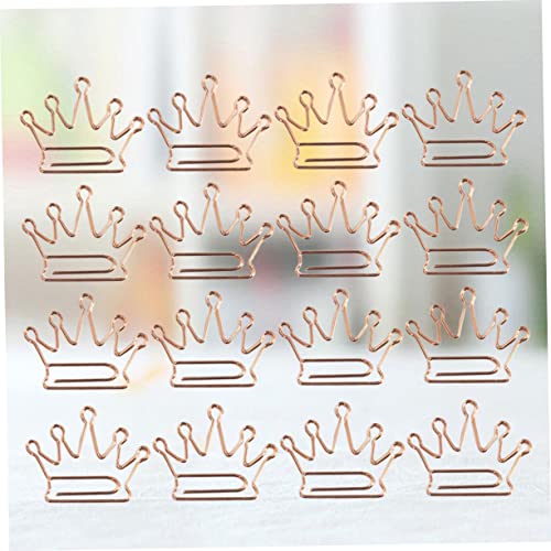 WEKAMOS 24 Stück Teiliges Rosegoldene Büroklammern Kronenform Kreative Lesezeichen Starke Metallklammern für Dokumentenorganisation für Büro Schule und Home Office WEKAMOS 24 Stück Teiliges Rosegoldene Büroklammern Kronenform Kreative Lesezeichen Starke Metallklammern für Dokumentenorganisation für Büro Schule und Home Office von WEKAMOS