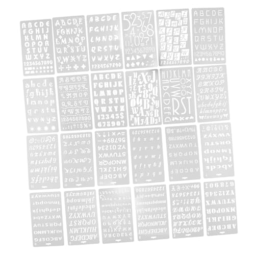 WEKAMOS 24 Stück Teiliges Set Buchstaben und Zahlen Schablonen für Malerei Wiederverwendbare Waschbare und Reißfeste Vorlagen für DIY Scrapbooking und Wandgestaltung WEKAMOS 24 Stück Teiliges Set Buchstaben und Zahlen Schablonen für Malerei Wiederverwendbare Waschbare und Reißfeste Vorlagen für DIY Scrapbooking und Wandgestaltung von WEKAMOS