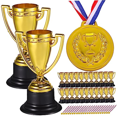 WEKAMOS 24Sätze Trophäen Medaillen Goldene Pokale Medaillen für Sportwettbewerbe Fußball Kindergeburtstag Leicht und Dekorativ als oder Souvenir WEKAMOS 24Sätze Trophäen Medaillen Goldene Pokale Medaillen für Sportwettbewerbe Fußball Kindergeburtstag Leicht und Dekorativ als oder Souvenir von WEKAMOS