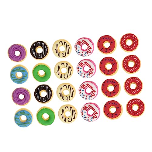WEKAMOS 24Stücke Lustige Radiergummis für Bunte Donut Formen für Schüler für Schulprojekte und Kreative Zufälliger Stil von WEKAMOS