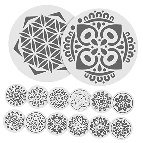 WEKAMOS 24Stücke Teiliges Mandala Schablonen für Malerei Multifunktionale Bastelvorlagen für DIY Wanddekoration Holzschilder Wohnkultur und WEKAMOS 24Stücke Teiliges Mandala Schablonen für Malerei Multifunktionale Bastelvorlagen für DIY Wanddekoration Holzschilder Wohnkultur und von WEKAMOS