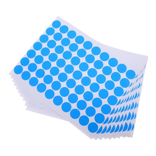 WEKAMOS 25 Blatt Wasserfeste Runde Etiketten Selbstklebende PVC Aufkleber Kratzfest Wasserresistent Langlebig mit Klebepunkten für Flaschen Gefrierfach Outdoor und Organisation von WEKAMOS
