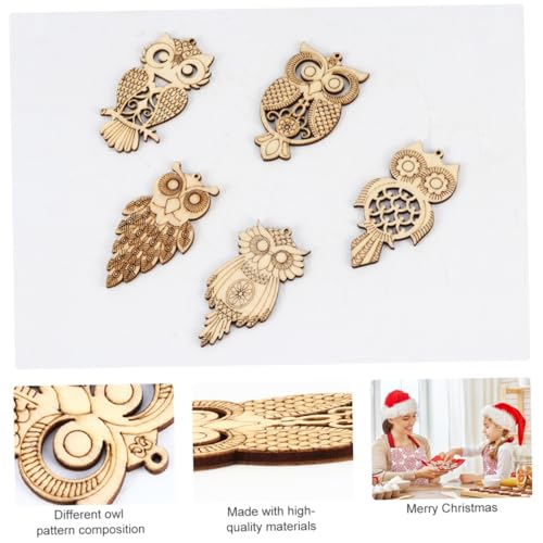 WEKAMOS 25 Stück Teiliges Holzanhänger Eulenform zum Aufhängen Handgefertigte DIY Holzdekorationen für Bänder und Seile Natürliche Holzornamente für Halloween Festtage und WEKAMOS 25 Stück Teiliges Holzanhänger Eulenform zum Aufhängen Handgefertigte DIY Holzdekorationen für Bänder und Seile Natürliche Holzornamente für Halloween Festtage und von WEKAMOS