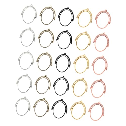 WEKAMOS 25 Stück Teiliges Ovaler Offener Legierungsrahmen mit Drehbarem Hohlrahmen für DIY Schmuckherstellung Harzanhänger Zubehör in Gold Roségold und Antikkupfer Kreative Bastelcharms WEKAMOS 25 Stück Teiliges Ovaler Offener Legierungsrahmen mit Drehbarem Hohlrahmen für DIY Schmuckherstellung Harzanhänger Zubehör in Gold Roségold und Antikkupfer Kreative Bastelcharms von WEKAMOS