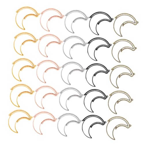 WEKAMOS 25 Stück Teiliges Rotierendes Mondform hohlrahmen Legierungs DIY Schmuckherstellung für Harzfüllung Glitzer Bastelzubehör für Kreative Schmuckdesigns WEKAMOS 25 Stück Teiliges Rotierendes Mondform hohlrahmen Legierungs DIY Schmuckherstellung für Harzfüllung Glitzer Bastelzubehör für Kreative Schmuckdesigns von WEKAMOS
