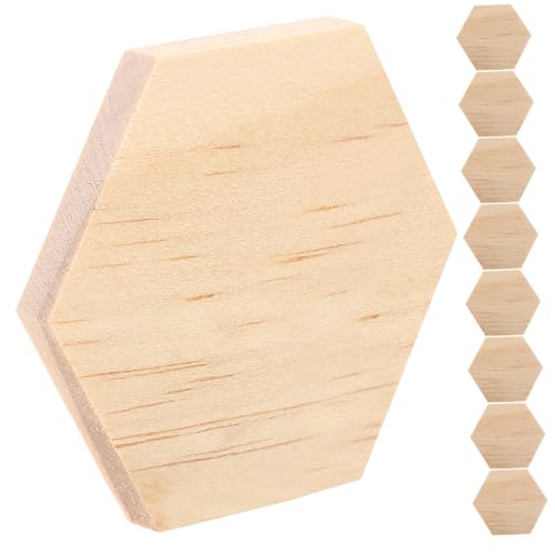WEKAMOS 25Stücke Sechseckige Holzscheiben Unfertige Holzausschnitte für DIY Bastelprojekte Langlebig für Malerei und Gestaltung WEKAMOS 25Stücke Sechseckige Holzscheiben Unfertige Holzausschnitte für DIY Bastelprojekte Langlebig für Malerei und Gestaltung von WEKAMOS